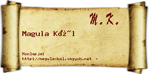 Magula Kál névjegykártya